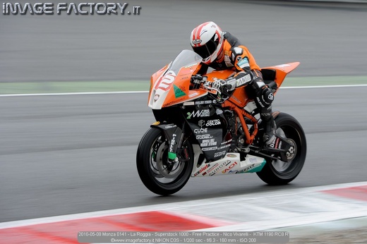 2010-05-08 Monza 0141 - La Roggia - Superstock 1000 - Free Practice - Nico Vivarelli -  KTM 1190 RC8 R